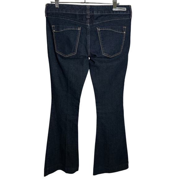 Y2K Express Low Rise Bootcut Flare Jeans Dark Wash Size 6 - Excellent Condition - Picture 2 of 3